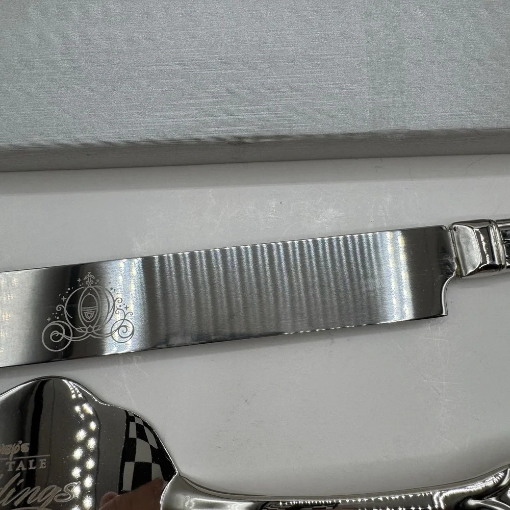 Disney Fairytale Weddings & Honeymoons Cake Knife Server Set Taunton Non-Tarnish